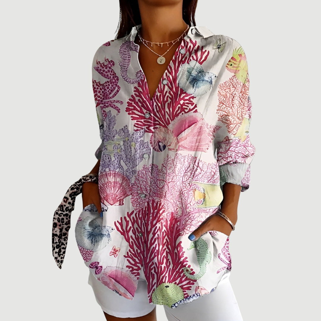 Ella™ | Blouse with Colorful Design