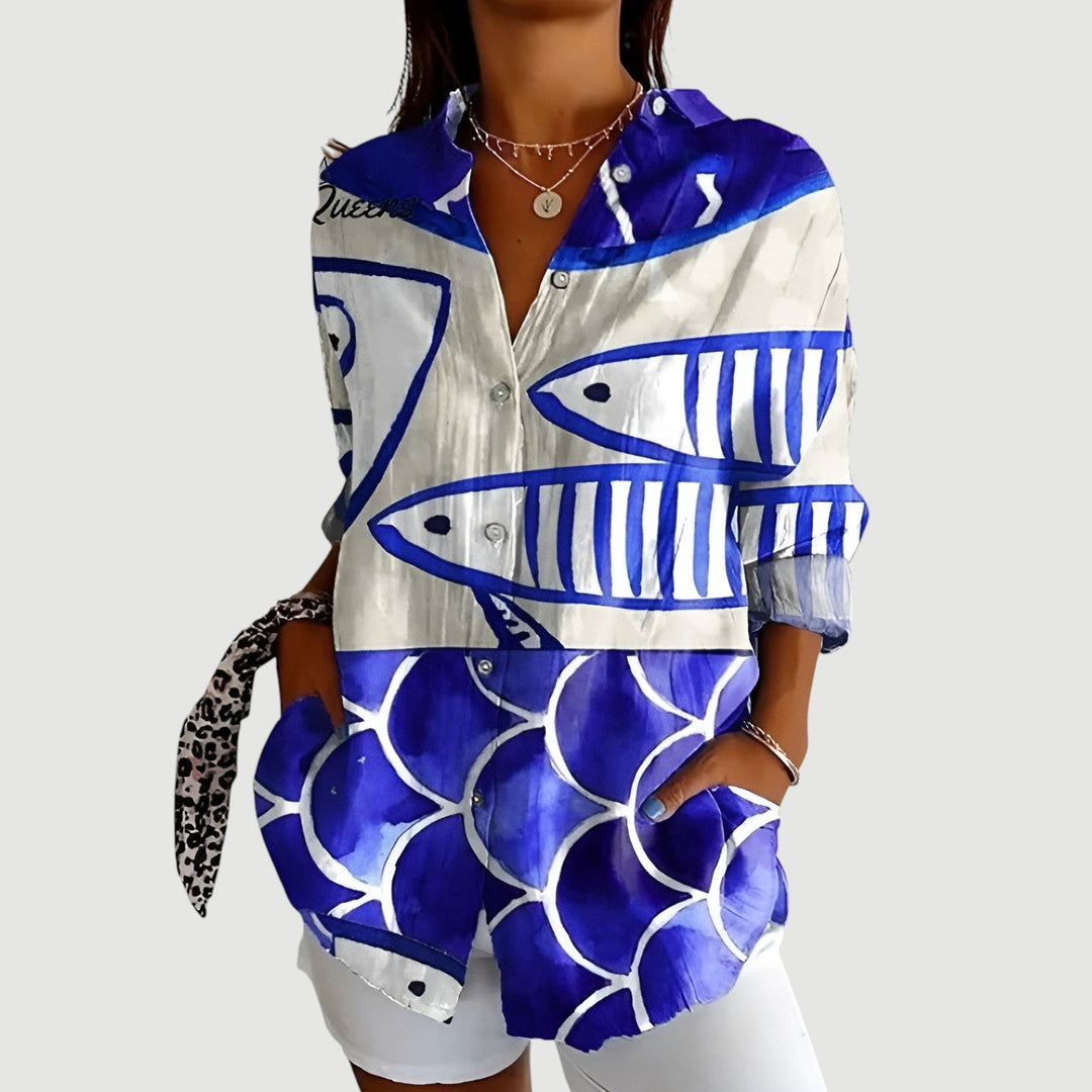 Mary™ | Blouse with Colorful Design