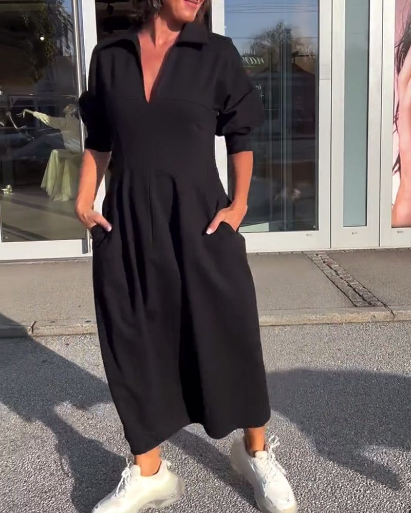 Élyane | Midi Dress with a Structured and Modern Style