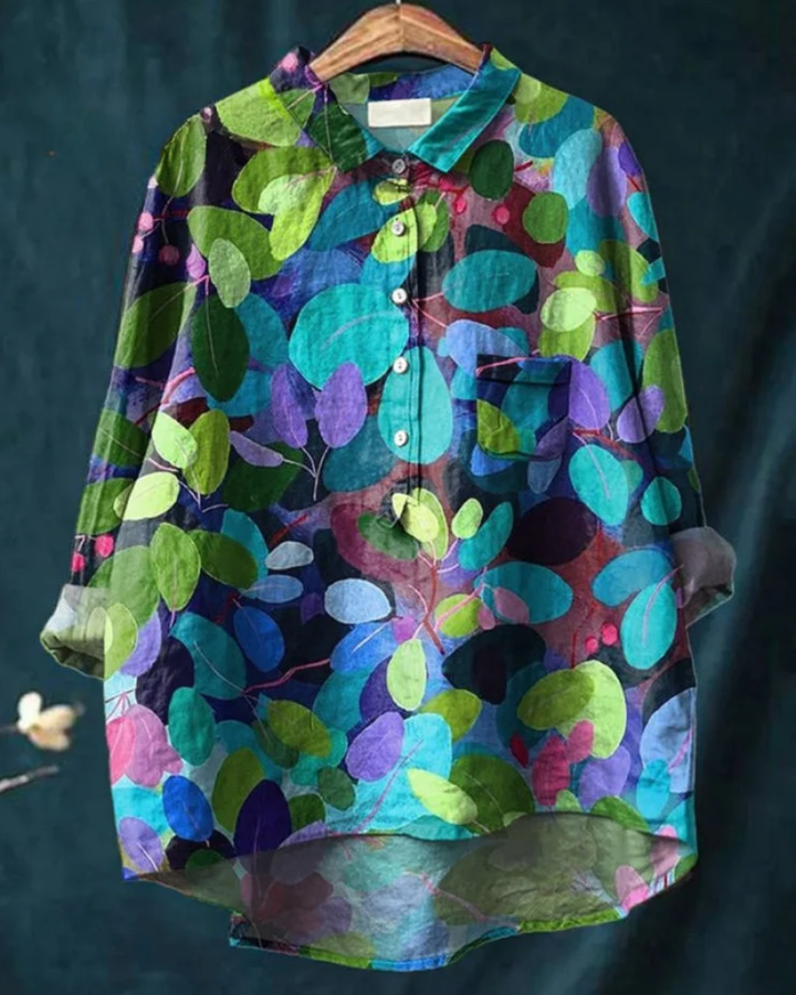 Cherylynn | Floral Cotton-Linen Shirt
