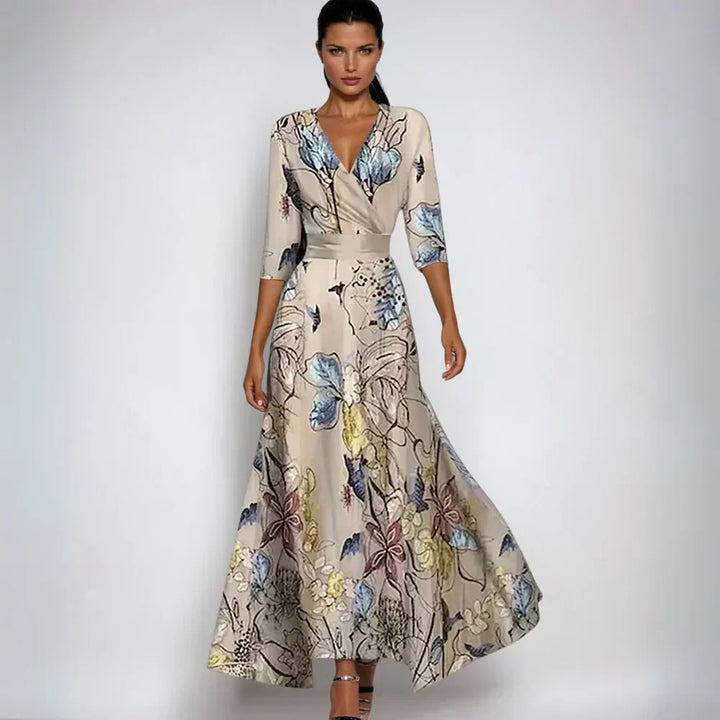 Allegra | Long Floral Wrap Dress