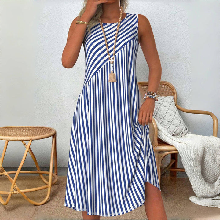 Emeely | Sleeveless Summer Striped Dress
