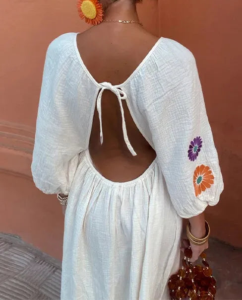 Arlette™ | Embroidered Long Dress