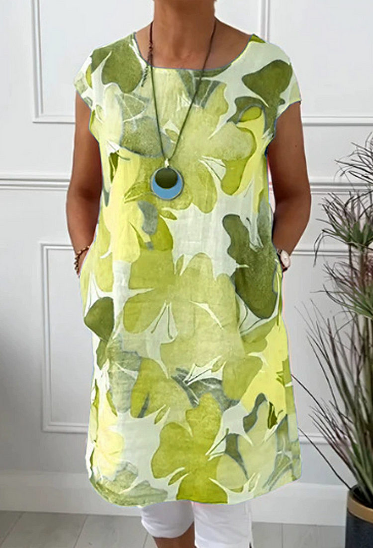 Kalissa™ - cotton dress with floral pattern