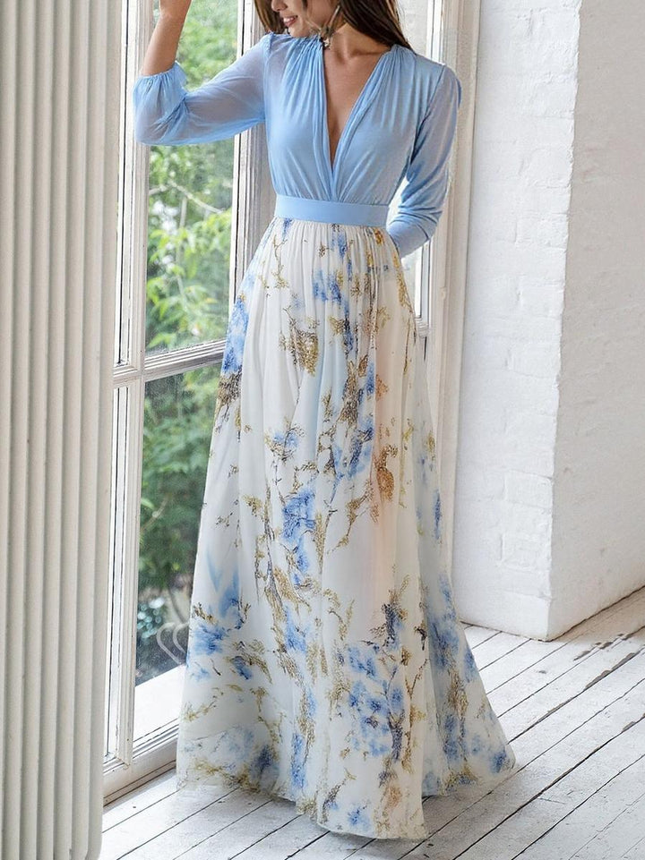 Elena™ | Long Floral Print Dress