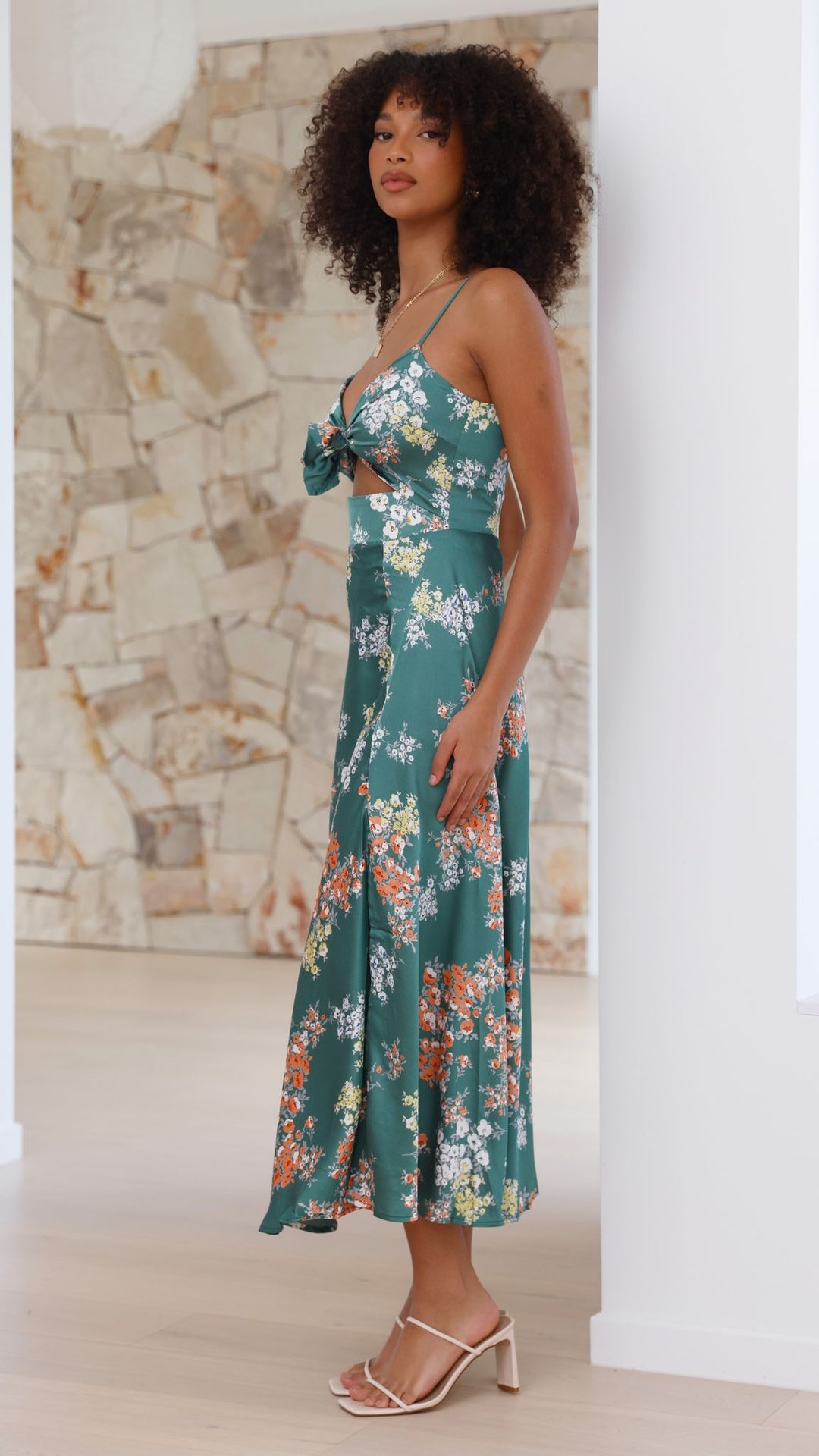 Flora | Romantic Midi Dress with Floral Print