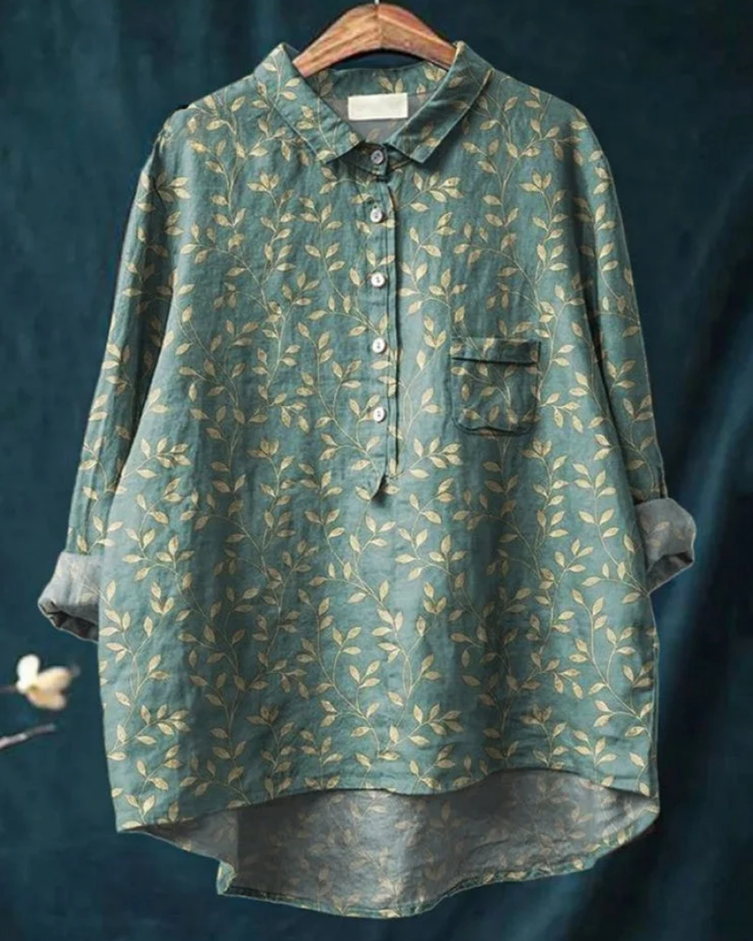 Cherylynn | Floral Cotton-Linen Shirt