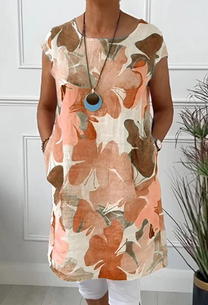 Kalissa™ - cotton dress with floral pattern