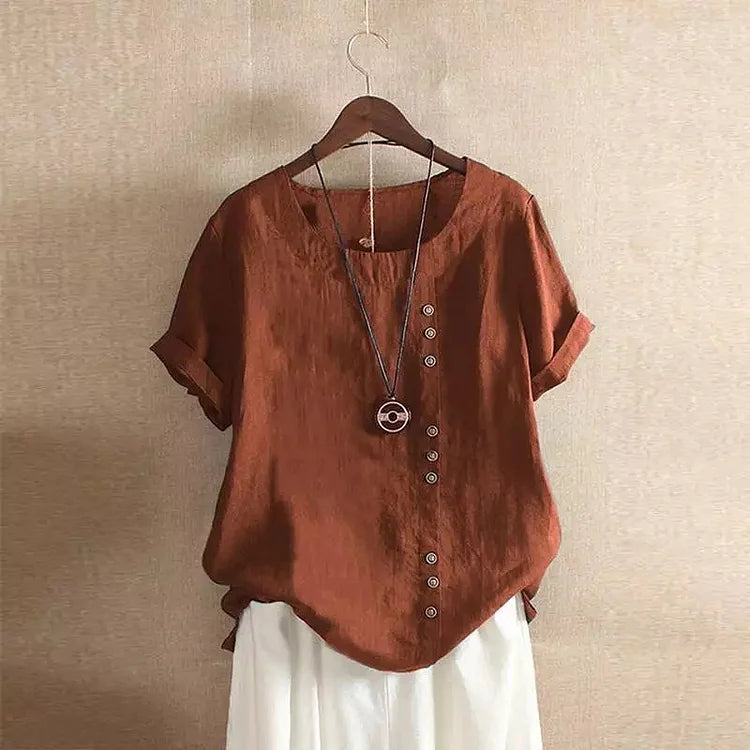 Chalise™  - cotton and linen T-shirt