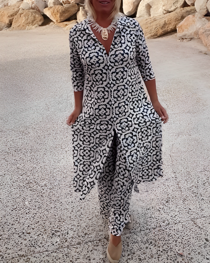Rosine | Elegant set with geometric print