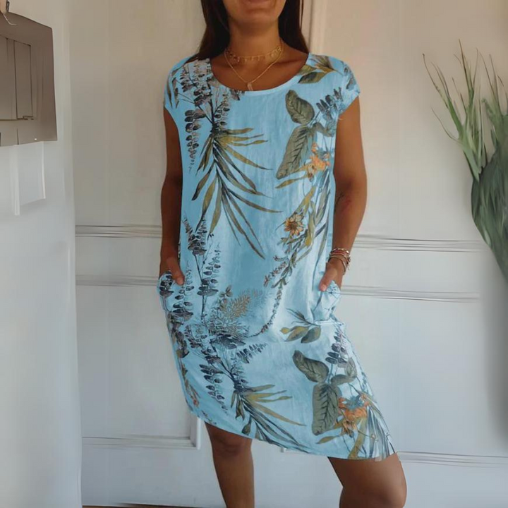 Margie | Comfortable Dress with Round Neckline