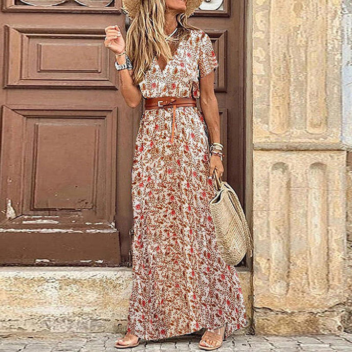 Laura | Maxi Ibiza Dress in Hippie Style + FREE Belt