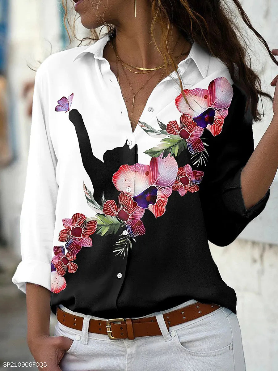 Aurela Mist - Elegant loose blouse for Spring & Summer