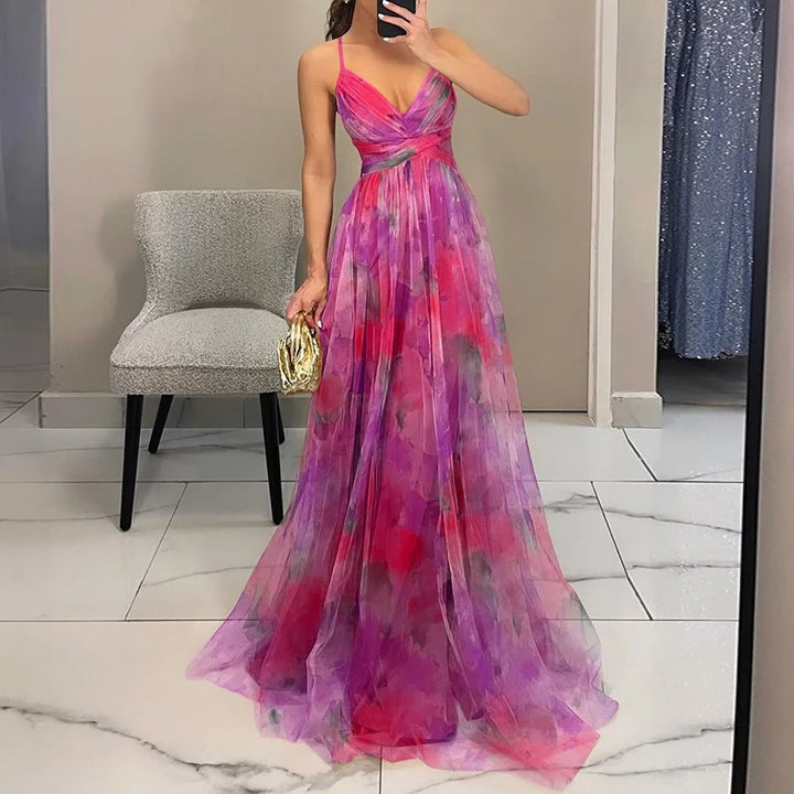 Giselle - Enchanting Maxi Dress with Floral Print