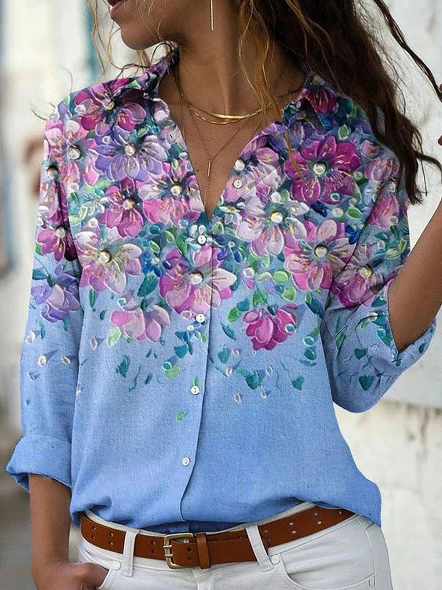 Aurela Mist - Elegant loose blouse for Spring & Summer