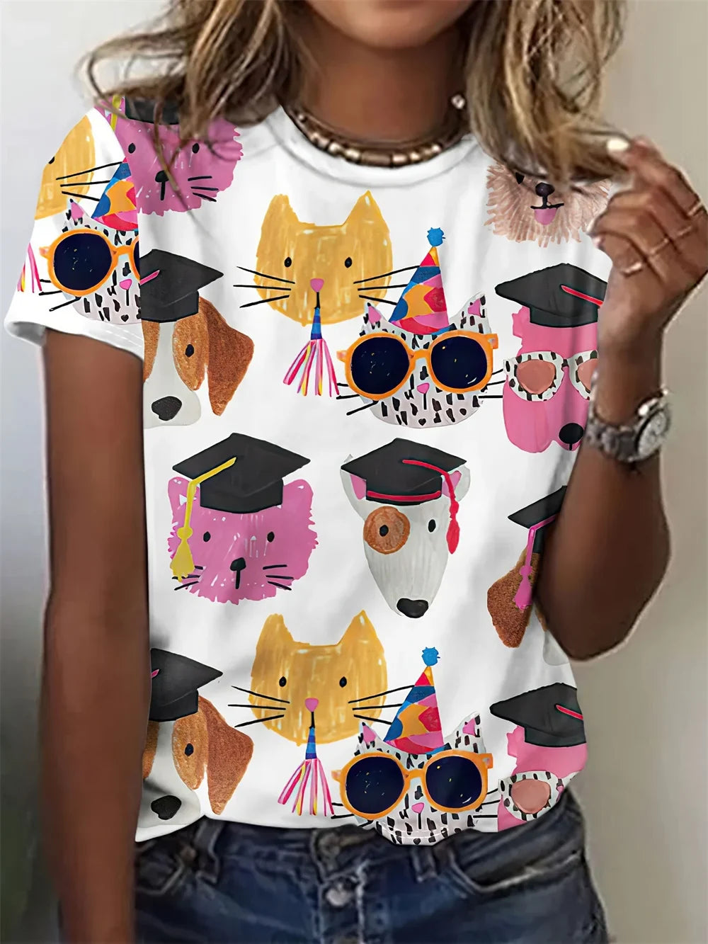 Avrille - Exclusive women's shirt with animal print