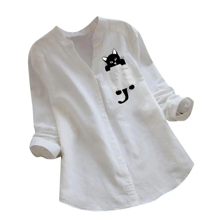 Meowtique - Cute Cat Elegant Women's Blouse