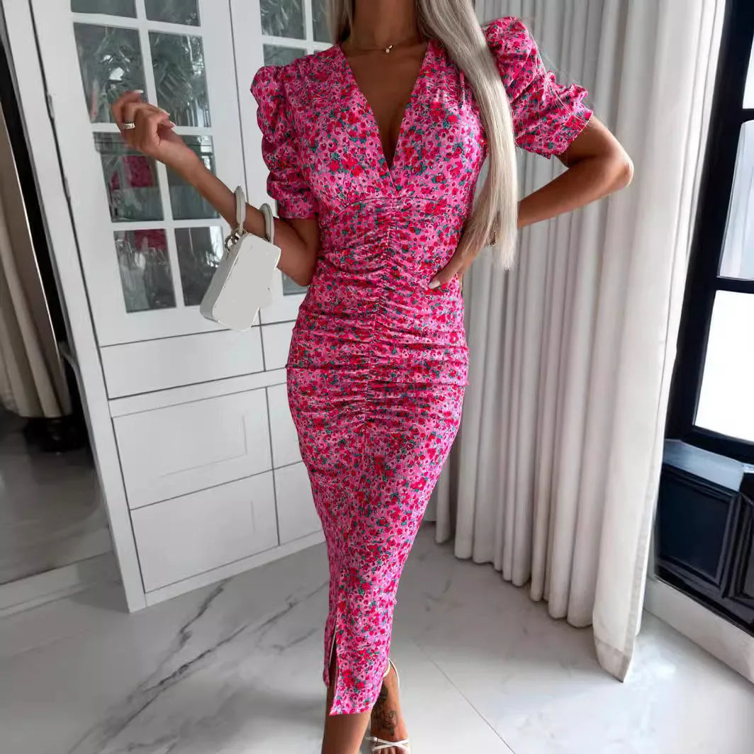 Maya™ | Long Summer Dress with V-Neck