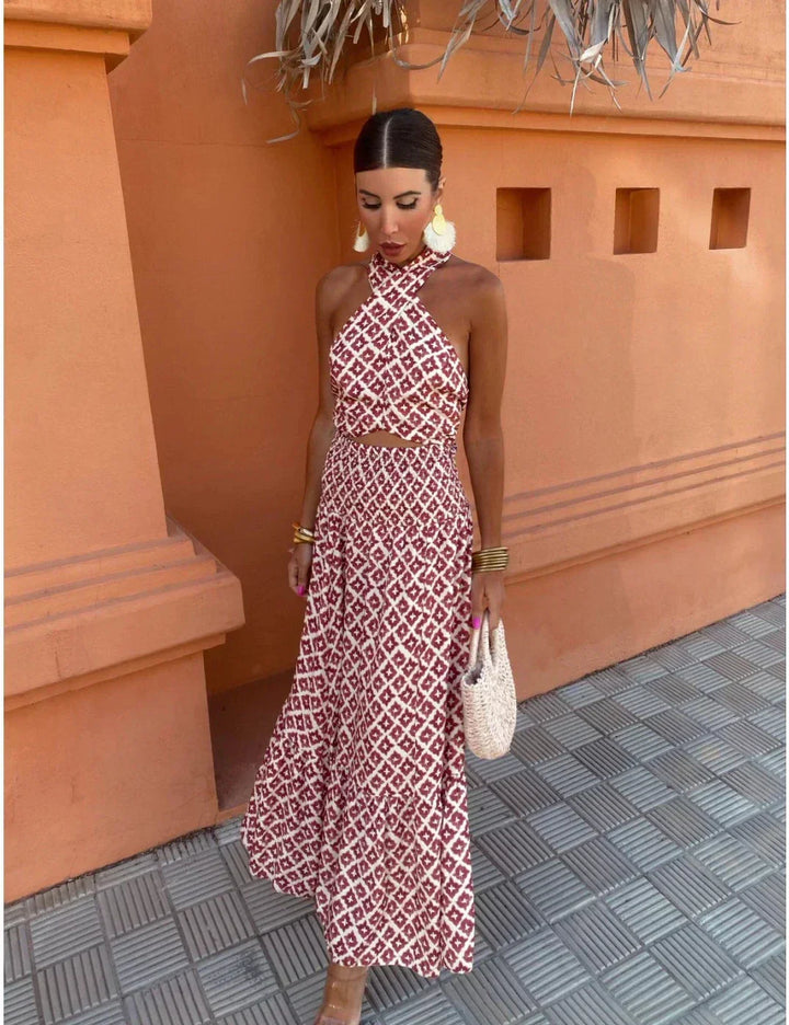 Haley™ | Chic Midi Dress for Women with Off-Shoulder Design