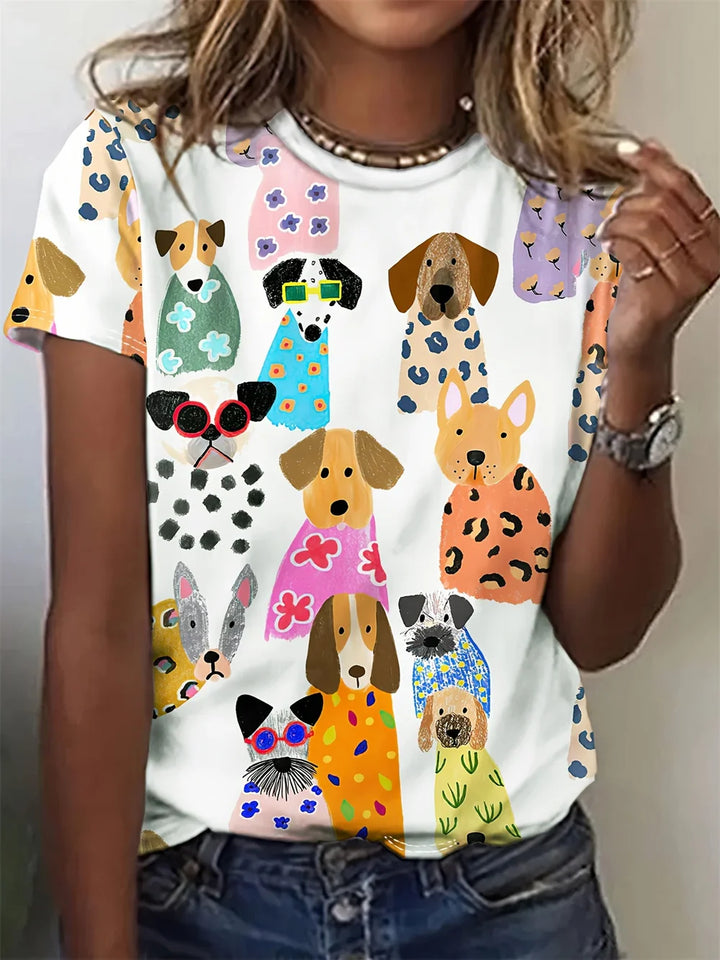 Avrille - Exclusive women's shirt with animal print