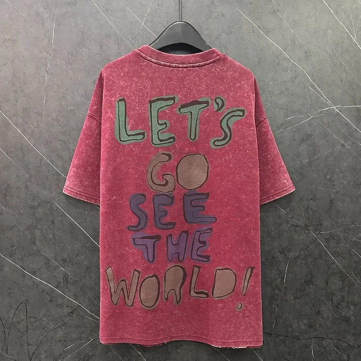 "Let's Go See The World" Iconic Streetwear Tee