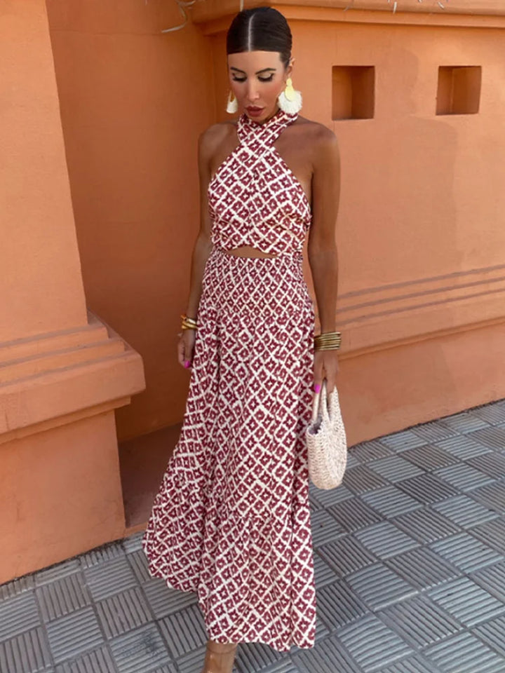 Haley™ | Chic Midi Dress for Women with Off-Shoulder Design