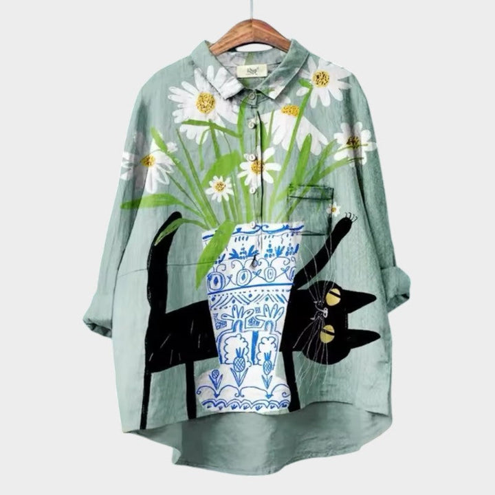 ELISA | Oversized Floral Blouse with Cozy Comfort for Carefree Days