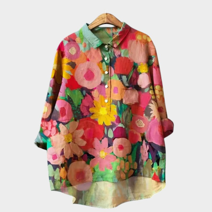ELISA | Oversized Floral Blouse with Cozy Comfort for Carefree Days
