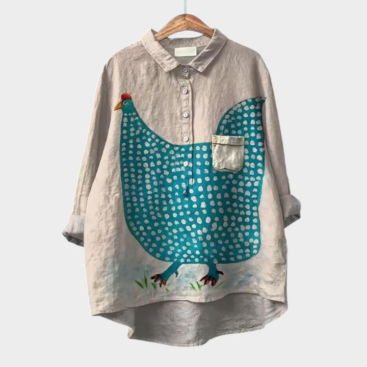 ELISA | Oversized Floral Blouse with Cozy Comfort for Carefree Days