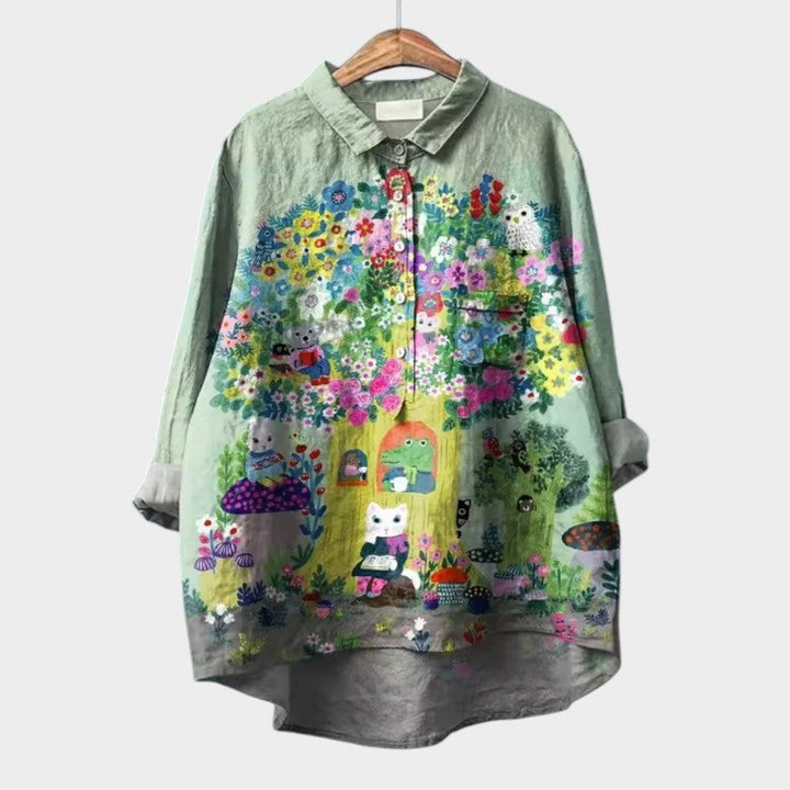 ELISA | Oversized Floral Blouse with Cozy Comfort for Carefree Days