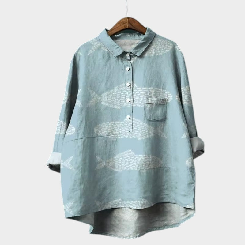 VIOLET | Oversized Floral Blouse with Absolute Comfort for Sunny Days