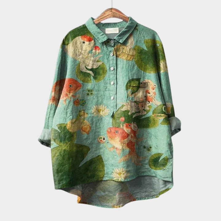 VIOLET | Oversized Floral Blouse with Absolute Comfort for Sunny Days