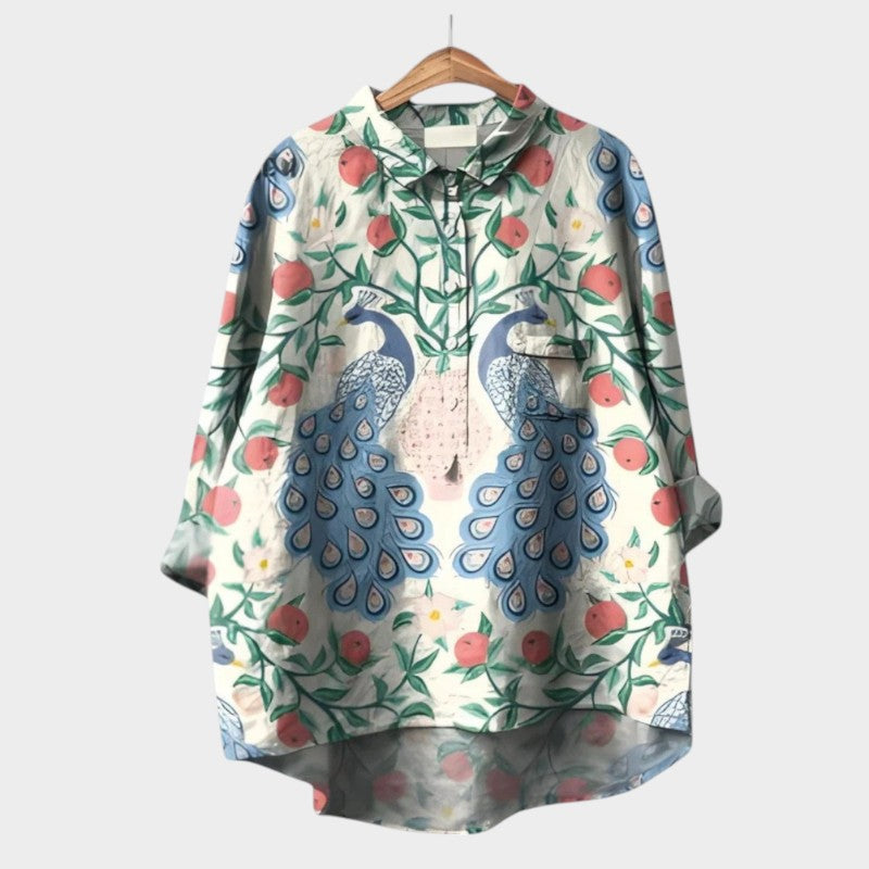 VIOLET | Oversized Floral Blouse with Absolute Comfort for Sunny Days