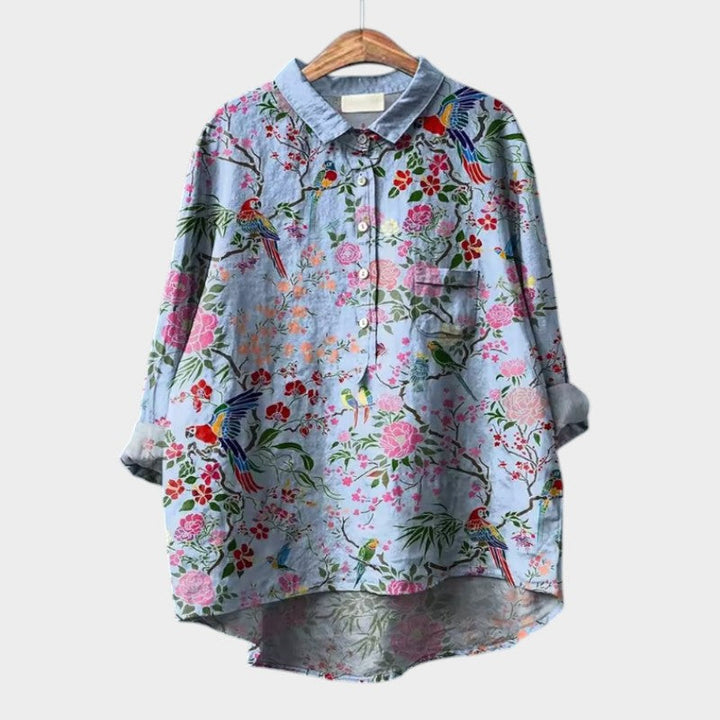 VIOLET | Oversized Floral Blouse with Absolute Comfort for Sunny Days