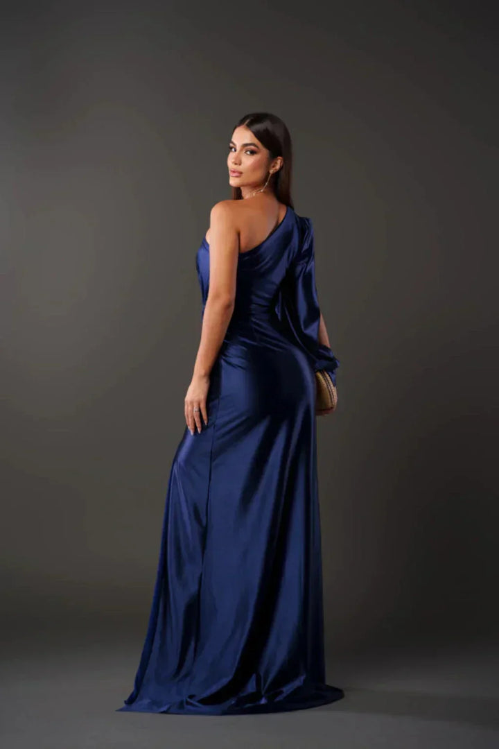 Valeria | Asymmetrical Satin Dress