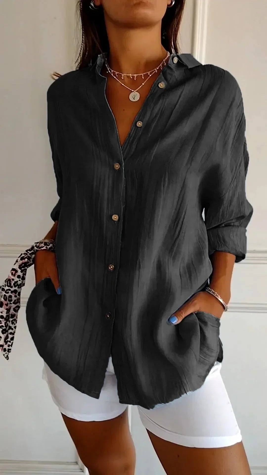 Auberis™ - High quality cotton blouse