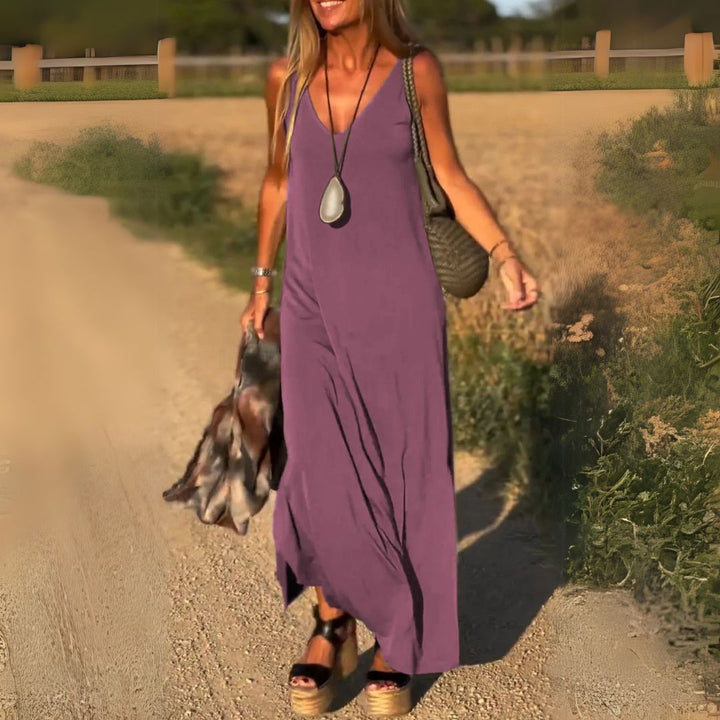 Élyse | Elegant Sleeveless Maxi Dress with V-Neck